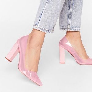 Barbie pink clear heels